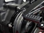 High-performance motorcycle engine close-up with Revelry Cycles branding Australian motorcycle parts.