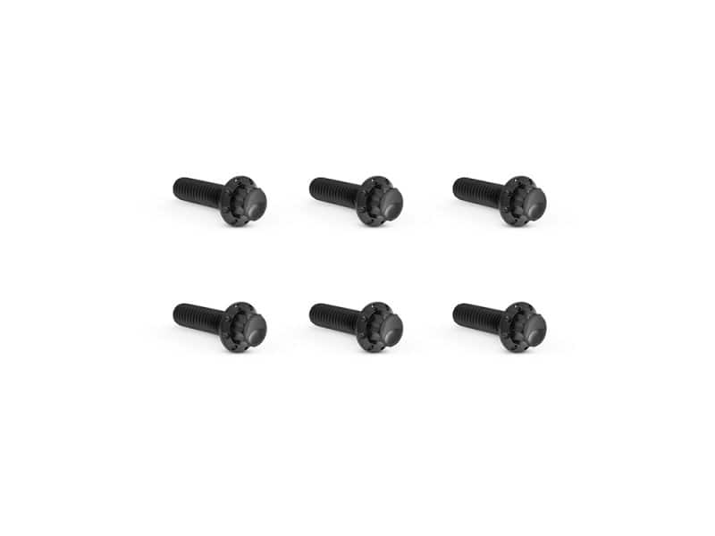 Black motorcycle screws for Revelry Motorcycles, durable and high-quality fasteners, ideal for motorcycle assembly and maintenance.