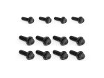 Black motorcycle engine bolts set for revelry motorcycles, durable and high-quality hardware.