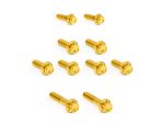 Gold motorcycle engine bolts for custom motorcycle builds and repairs. Premium quality, durable and stylish fasteners.