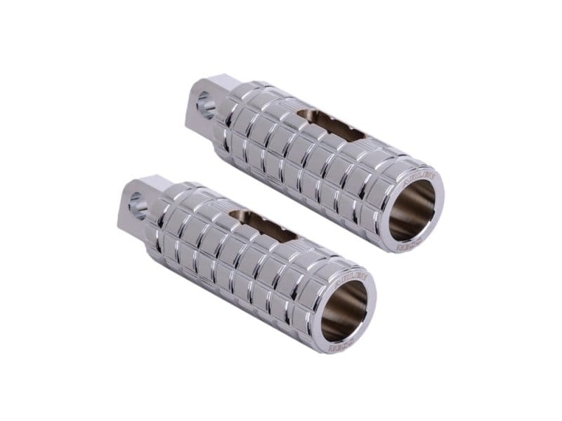 SpeedLiner Footpegs - Chrome Aluminium motorcycle footpegs with CNC machining for durability and style.
