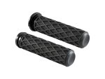 Rubber motorcycle handlebar grips for Revelry Motorcycles, durable and ergonomic design.