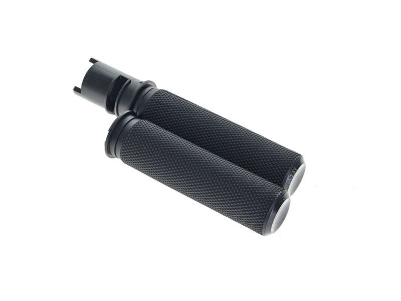 Knurled Fusion Handgrips - Black. Fits CVO Touring 2023up High-performance motorcycle handlebar grips for Revelry Motorcycles riders.