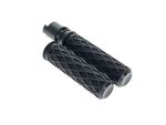 Rubber motorcycle handlebar grips for Revelry Motorcycles in black.