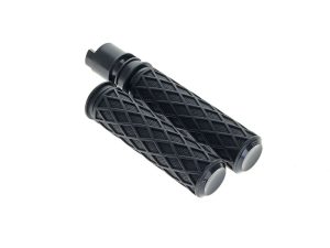 Rubber motorcycle handlebar grips for Revelry Motorcycles in black.