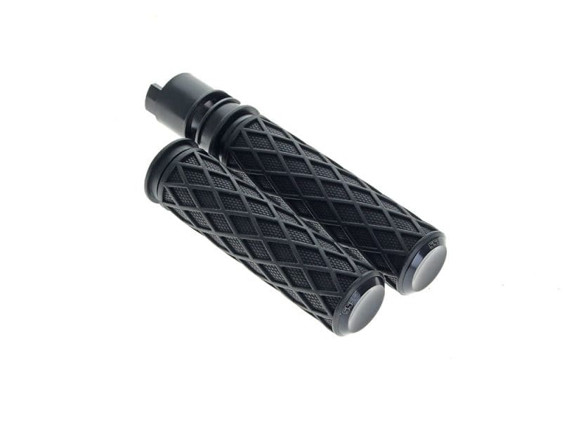 Diamond Handgrips - Black. Fits CVO Touring 2023up Rubber motorcycle handlebar grips for Revelry Motorcycles in black.