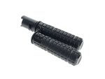 Ergonomic black motorcycle handlebar grips for Revelry Motorcycles, high-quality riding accessories.