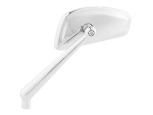 Polished chrome motorcycle side mirror for Revelry Motorcycles Australia.