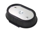 High-performance motorcycle air filter for Revelry Motorcycles, durable and efficient racing air intake part.