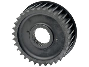 Steel motorcycle sprocket for Harley Davidson, essential motorcycle part for Revelry Motorcycles.
