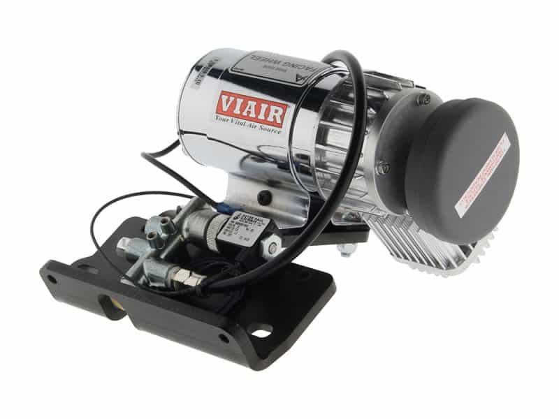 Compressor Assembly. Fits Softail 2001-2017. VIAIR air compressor for motorcycle pneumatic systems, compact and reliable.