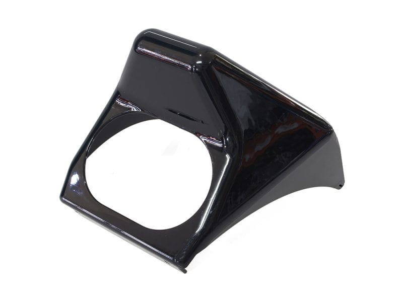 Sleek black motorcycle part for Revelry Motorcycles, custom accessories, and high-performance bike upgrades.