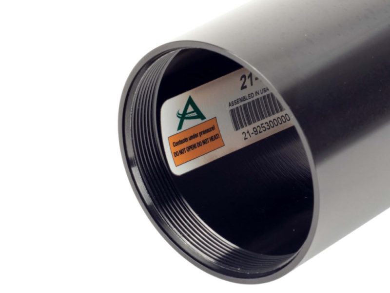 High-performance motorcycle exhaust part in black, designed for Revelry Motorcycles.