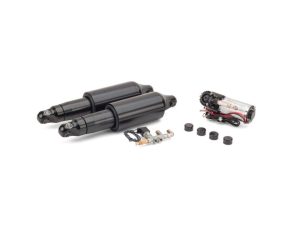 High-performance motorcycle shock absorbers and suspension upgrade kit.