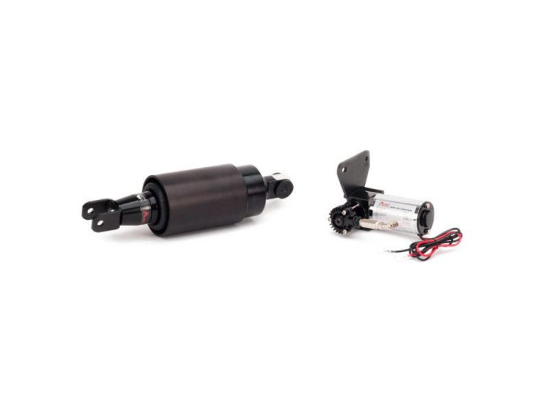Rear Air Shock Absorbers - Black. Fits Honda Interstate High-performance motorcycle shock absorber and electrical part for Revelry Motorcycles.