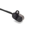 Wireless motorcycle communication earphone, sleek black design for riders and passengers.