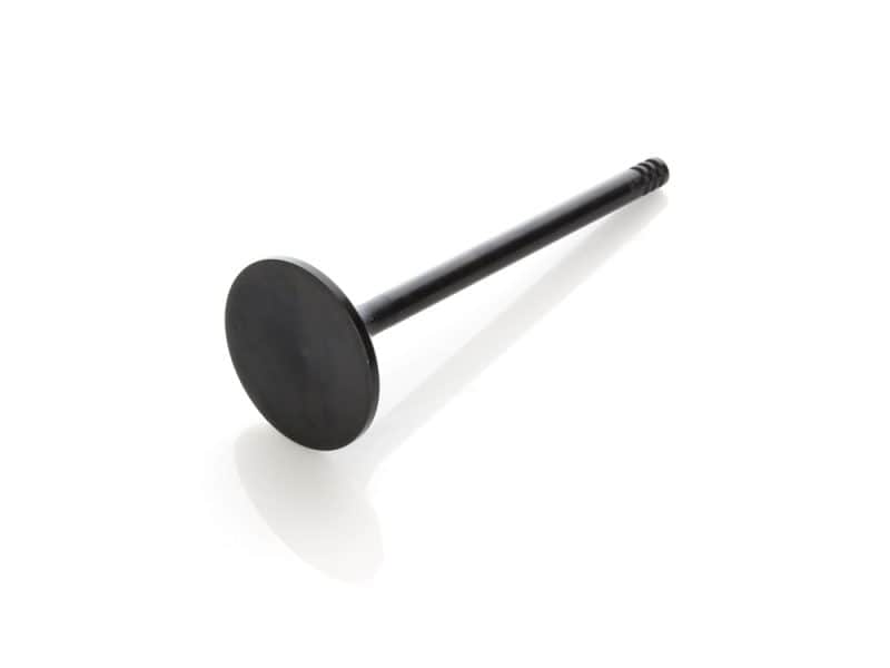 Exhaust Valve. Fits Twin Cam 2005-2017. OEM Replacement. Black motorcycle engine valve for Revelry Motorcycles.