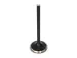 High-performance motorcycle valve, black metal with silver edge, ideal for Revelry motorcycle builds.