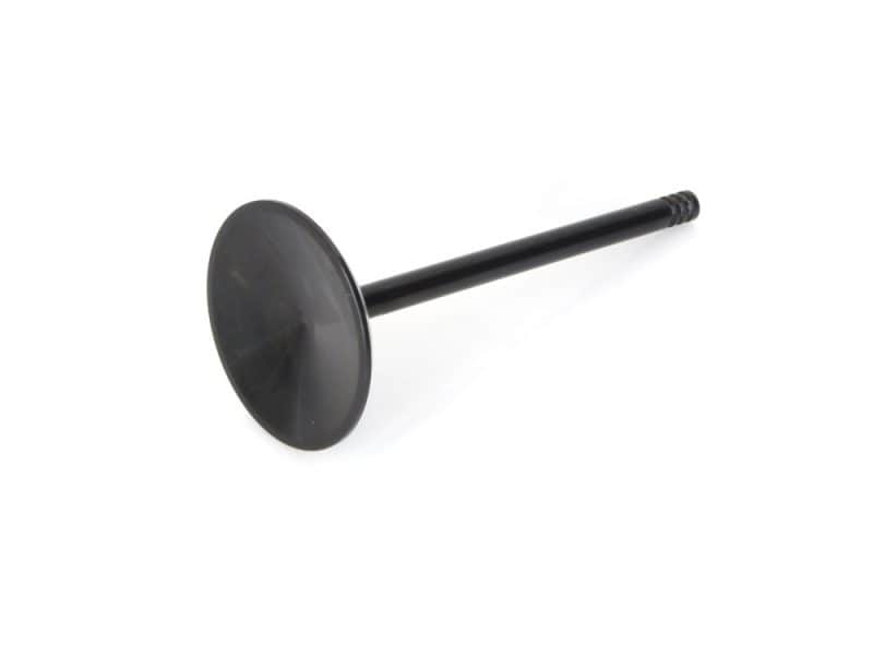 Oversize Intake Valve. Fits Twin Cam 2005-2017. High Flow .170in. Oversize Valve. Black motorcycle engine valve, high-performance replacement part for bikes.