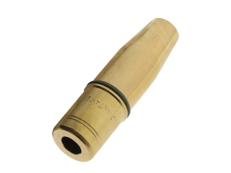 Brass motorcycle exhaust muffler for vintage transformative motorcycle tuning.