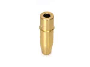 Gold motorcycle spark plug contact terminal component for Revelry Motorcycles.
