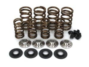 Heavy-duty motorcycle valve spring kit for motorbikes and custom bikes.