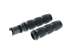 Rubber motorcycle handlebar grips for Revelry Motorcycles Australia.