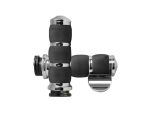 Air Cushion Handgrips with Throttle Boss - Chrome. Fits H-D with Throttle Cable.