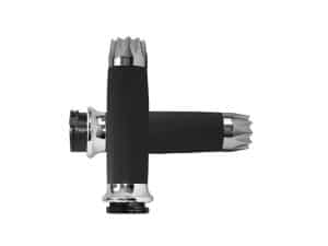 Excalibur Custom Contour Handgrips - Chrome. Fits H-D with Throttle Cable.