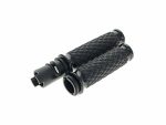 Rubber motorcycle handlebar grips for Harley Davidson bikes.