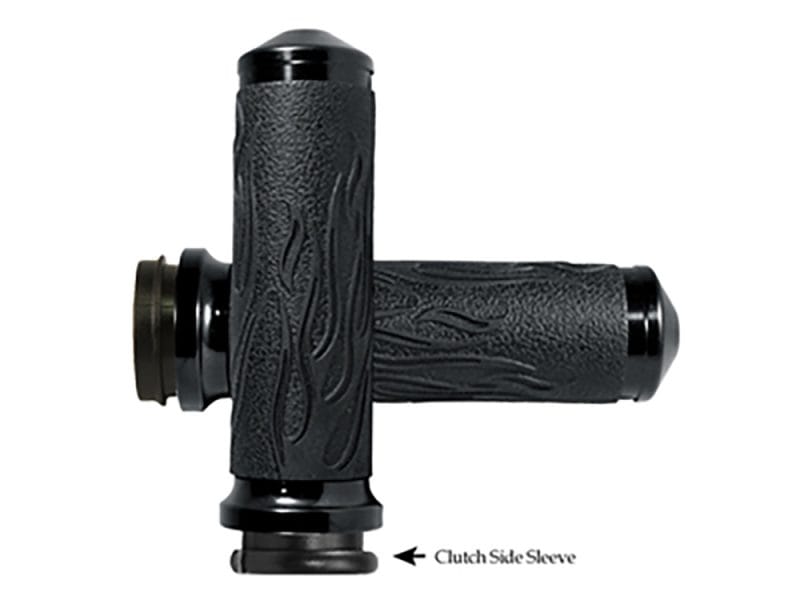 Rubber motorcycle handlebar grips for Revelry Motorcycles, durable and stylish.