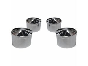Aluminium motorcycle wheel spacers for custom bike builds.