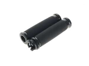 High-performance motorcycle handlebar grips for Revelry Motorcycles.