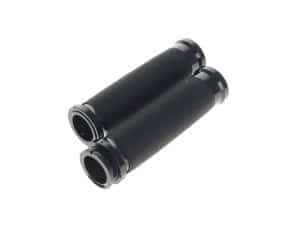 High-quality black bicycle handlebar grips for motorcycle and cycling enthusiasts.