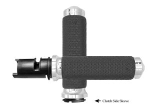 High-quality motorcycle handlebar grips for Revelry Motorcycles. Durable rubber grips with aluminium accents. Enhance your riding experience.