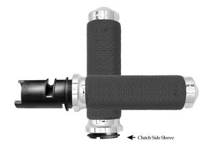 Rubber motorcycle handlebar grips for Revelry Cycles, ideal for custom bikes and motorcycle accessories.