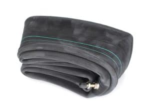 Heavy-duty bicycle inner tube for motorcycle tires, durable and puncture-resistant for motorcycle riding.