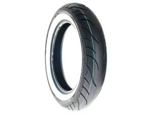 High-performance motorcycle tire for Revelry Motorcycles, durable and grip-enhanced.