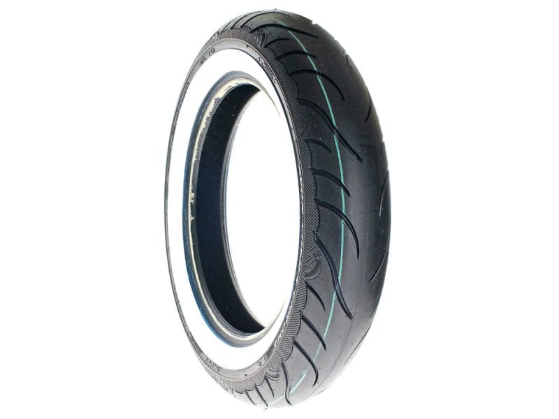 High-performance motorcycle tire for Revelry Motorcycles, durable and grip-enhanced.