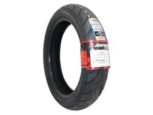 High-performance Avon motorcycle tyre for optimal grip and durability.