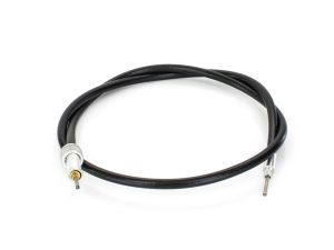 Flexible black motorcycle speedometer cable for Revelry Motorcycles and custom bikes.