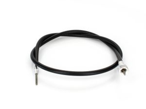 Flexible black motorcycle speedometer cable for Revelry Motorcycles products.