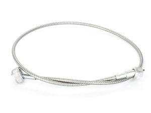 Stainless steel motorcycle throttle cable for Revelry Motorcycles, durable and high-quality.