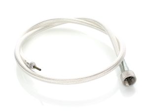Flexible stainless steel motorcycle brake line, durable automotive hydraulic hose for motorcycles.