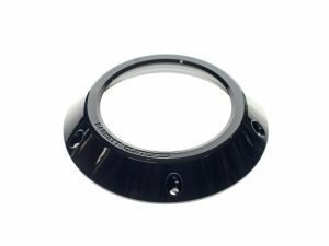 High-quality black motorcycle headlight mount for Revelry Motorcycles.