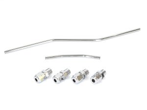 High-performance motorcycle handlebar parts and brake fittings for Revelry Motorcycles.