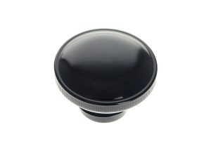 Right Hand Vented Screw-In Fuel Cap - Gloss Black. Fits H-D 1982-1995