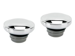 Screw In Fuel Caps - Chrome. Fits H-D 1996up.