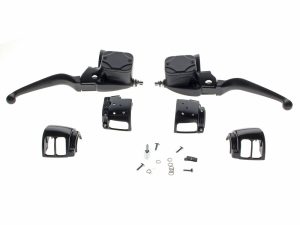 Handlebar Control Kit with Hydraulic Clutch - Black. Fits Big Twin 1996-2010 with Single Disc Rotor.