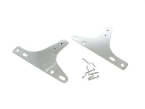 Forged motorcycle crash bars with mounting hardware for Revelry Motorcycles.